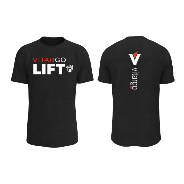 vitar go lift t shirt front and back